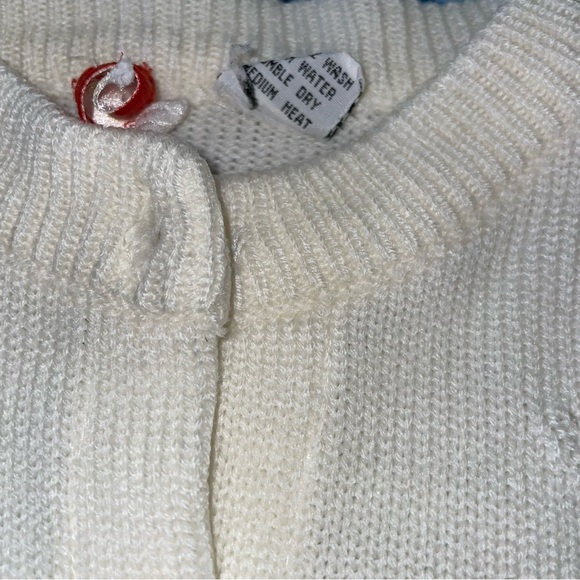VINTAGE GIRLS LARGE 6X CARDIGAN BUTTON SWEATER - Picture 8 of 10
